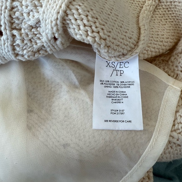 🪩 CAbi Cream Cable Knit Sweater - Picture 6 of 6